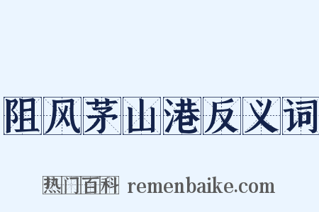 阻风茅山港反义词是什么意思的图片